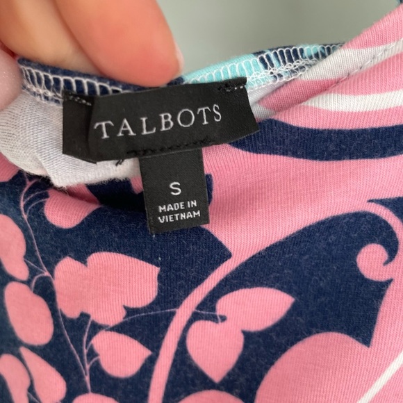 Talbots Multicolor Sleeveless Paisley Print Twist Back Maxi Dress, size small - Picture 6 of 11